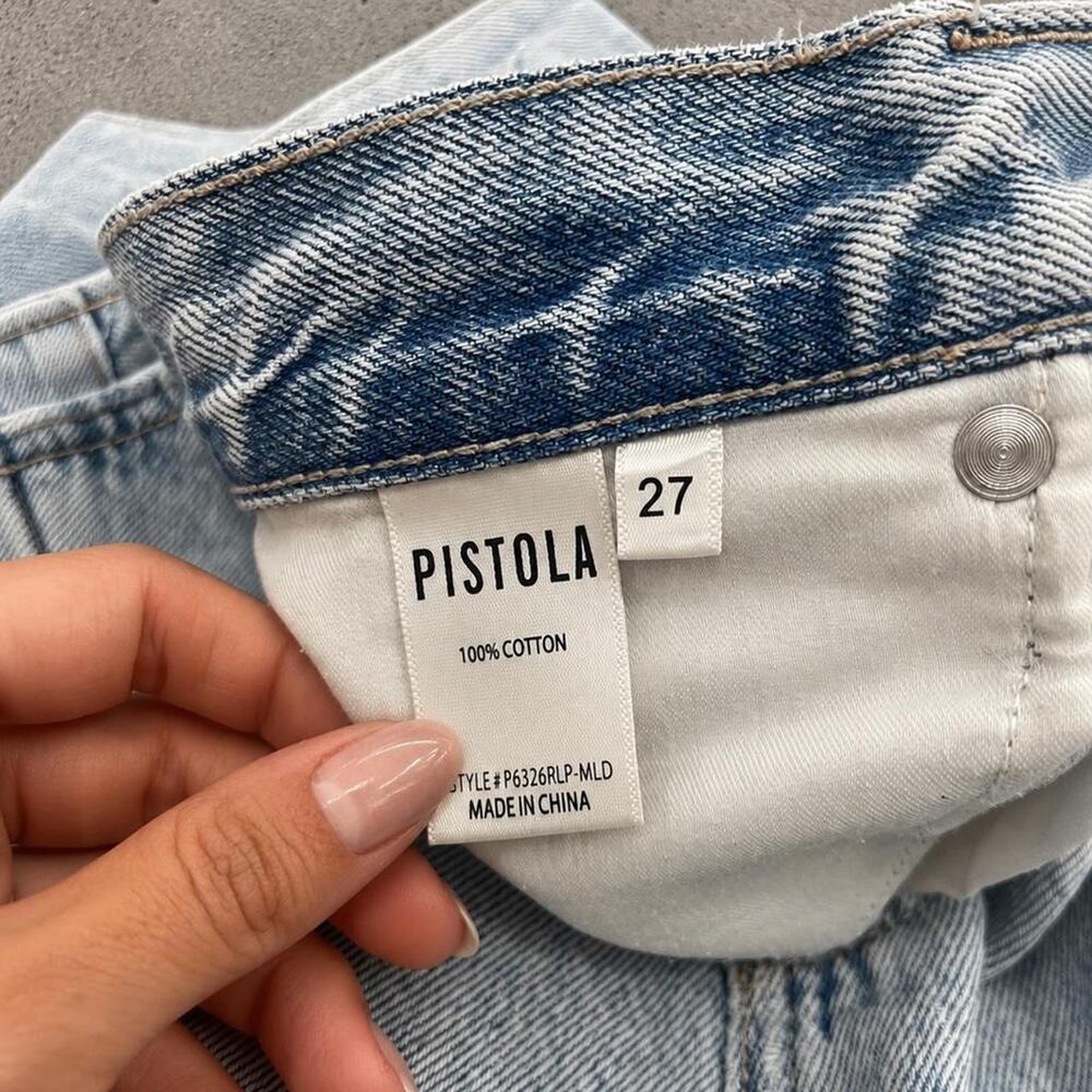 Pistola Light Wash Distressed High Rise Jeans 27 - Picture 5 of 6